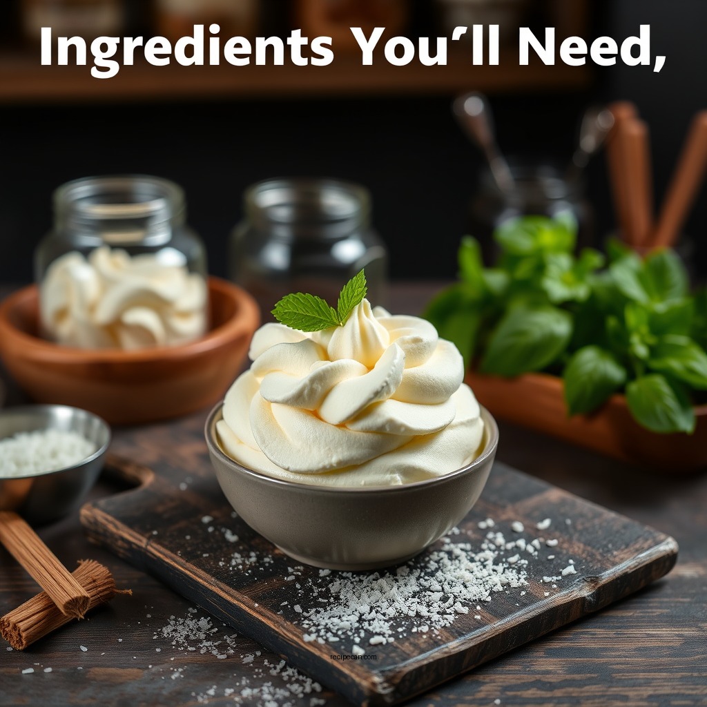Ingredients You'll Need - vanilla mousse recipe