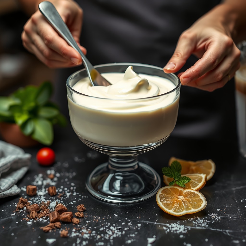 Preparing the Mousse Base - vanilla mousse recipe