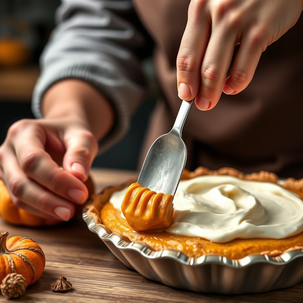 Making the Pumpkin Filling - vanilla pudding pumpkin pie recipe