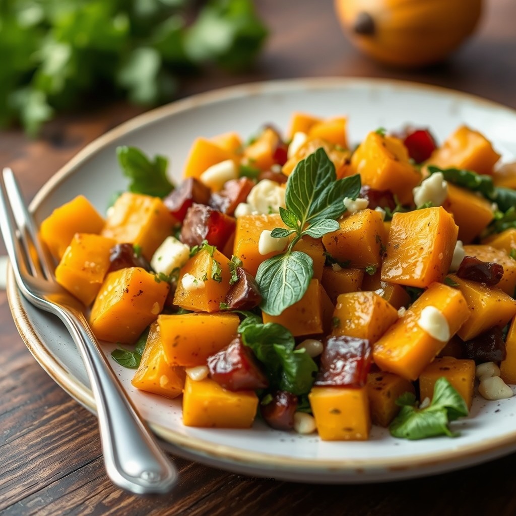 Roasted Butternut Squash Salad - vegan butternut squash recipes