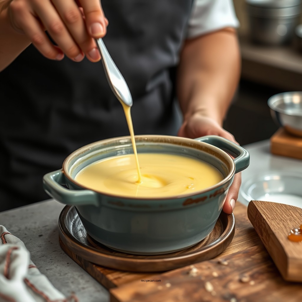 Preparing the Base - vegan custard recipe