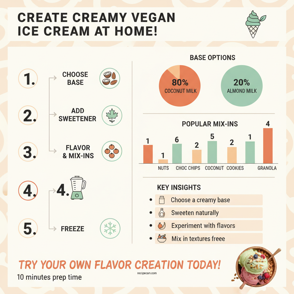 vegan ice cream recipe no machine - Data Infographic and Statistics