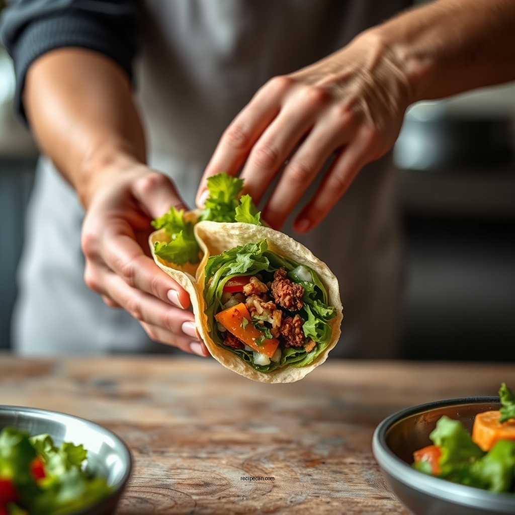 Simple Steps to Assemble Your Wrap - vegan wraps recipe