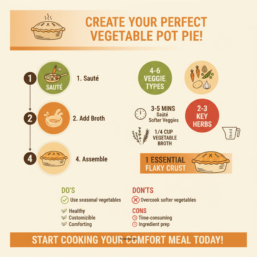 vegetable pot pie recipe - Data Infographic and Statistics