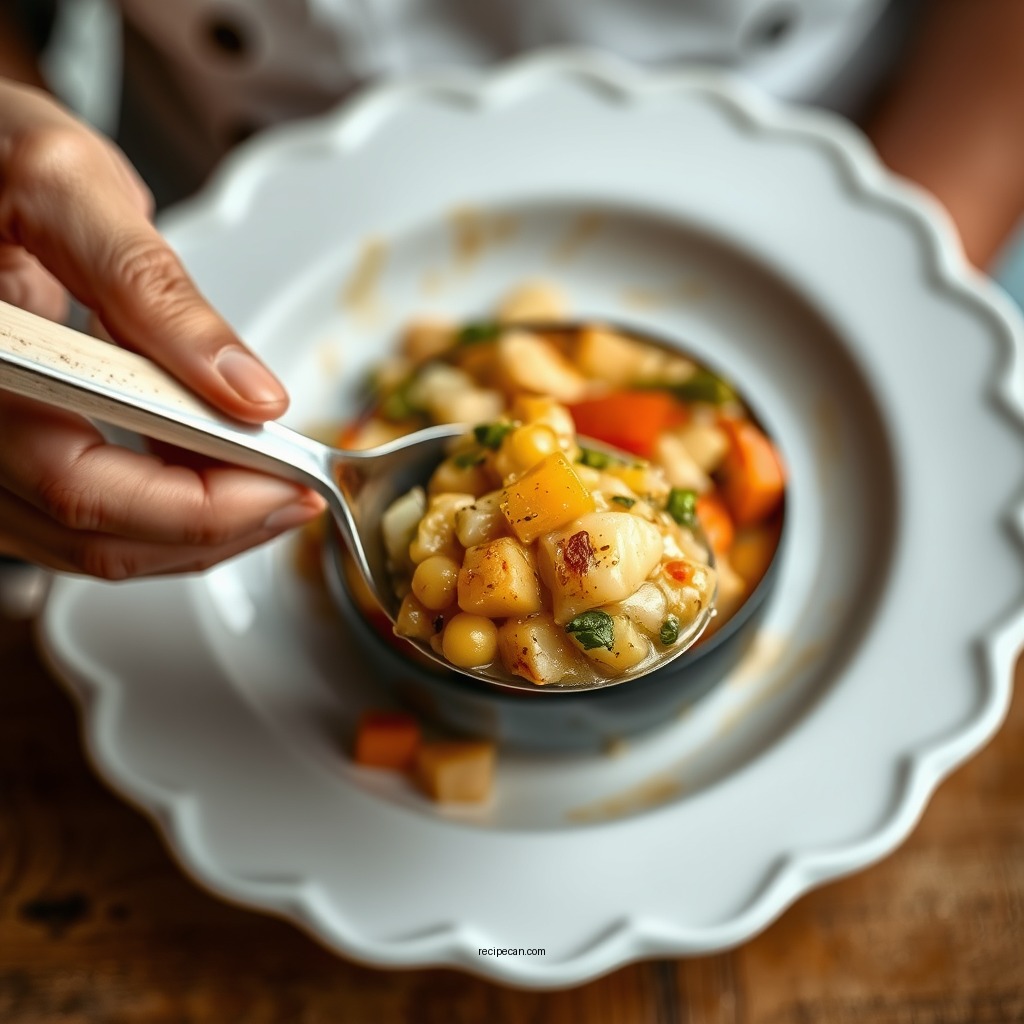 Preparing the Filling - vegetable pot pie recipe