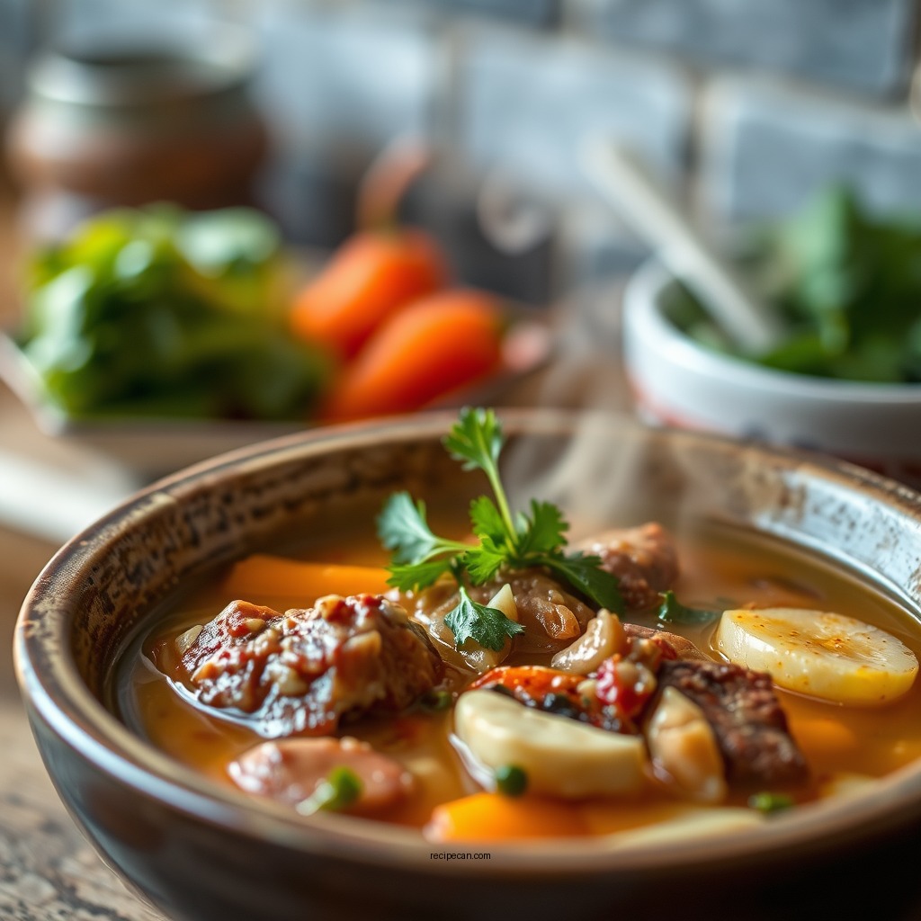 Cooking the Vegetables - vegetable soup recipe with deer meat