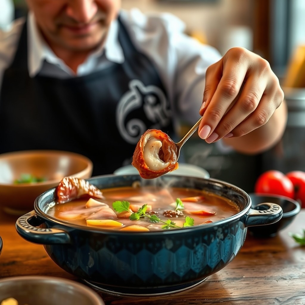 Preparing the Deer Meat - vegetable soup recipe with deer meat