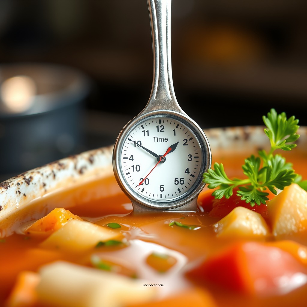 Cooking Time and Temperature - vegetable venison soup recipe