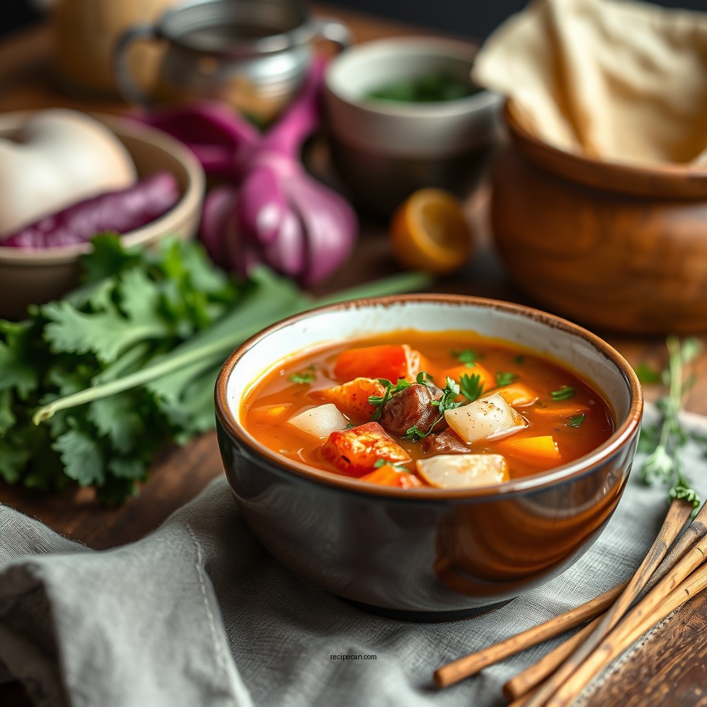 Key Ingredients for Vegetable Venison Soup - vegetable venison soup recipe