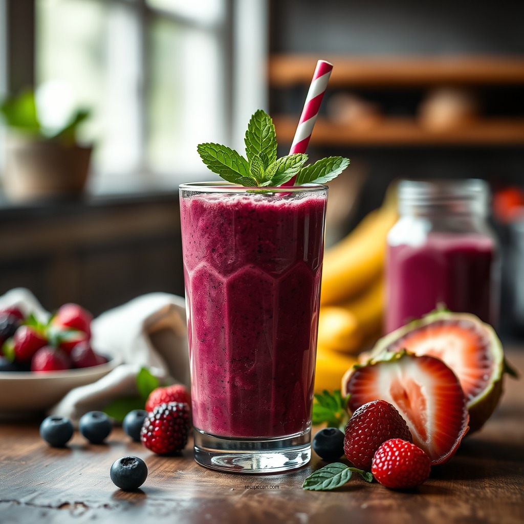 Berry Blast Smoothie - vegetarian smoothie recipes