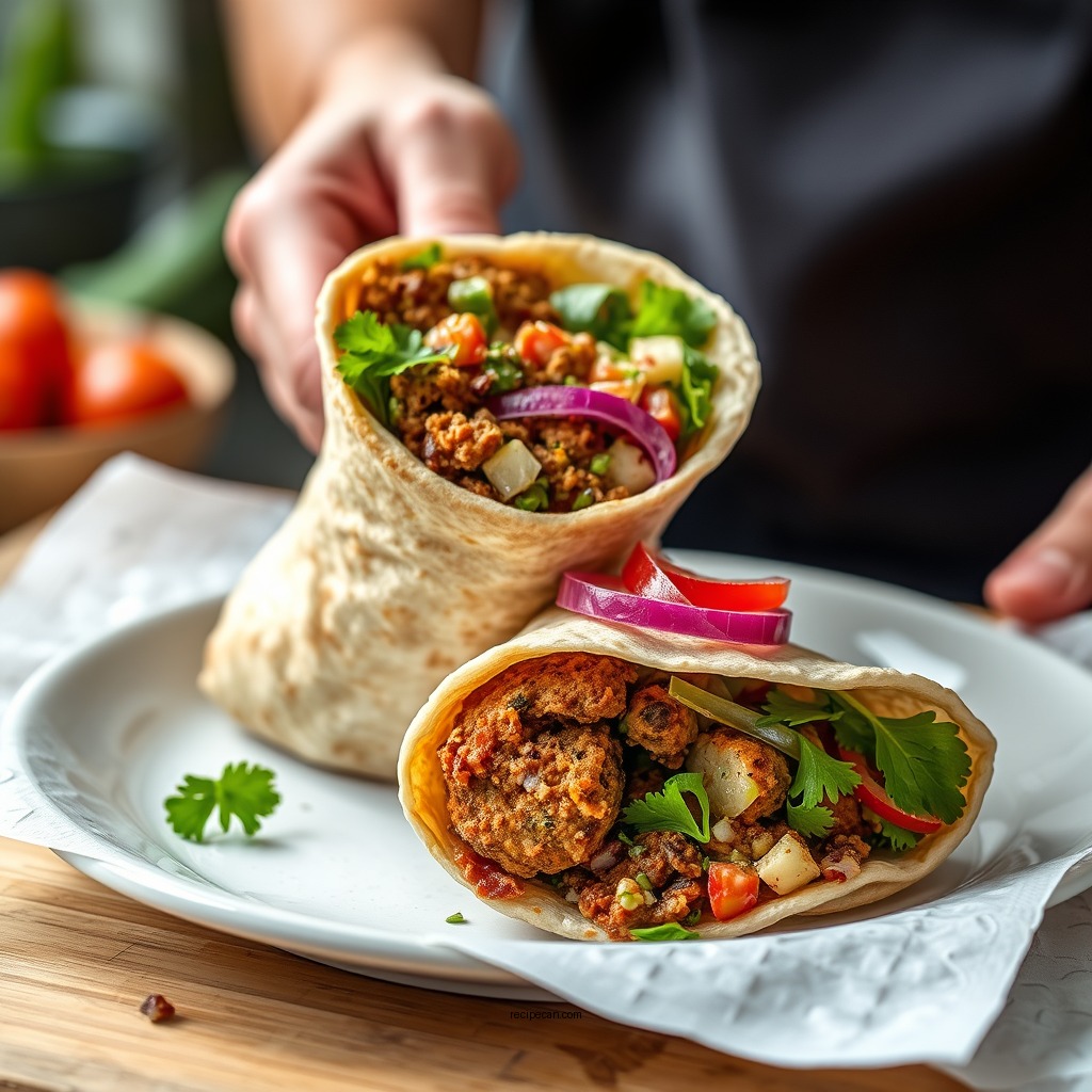 Mediterranean Falafel Wrap - vegetarian wrap recipes