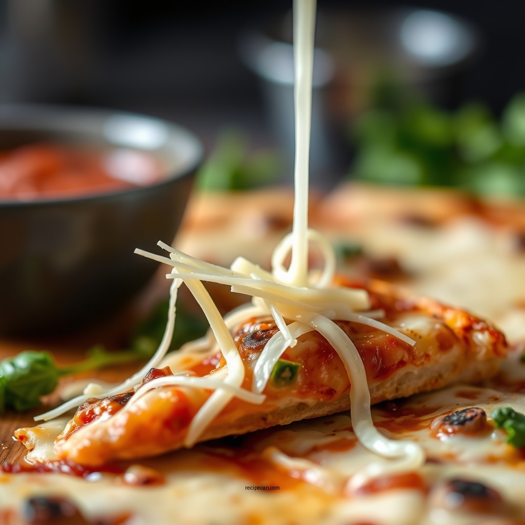 Adding the Sauce and Cheese - veggie pizza recipe with crescent rolls