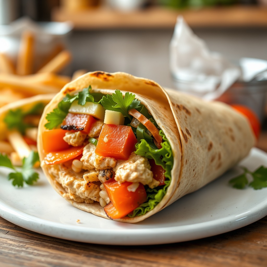 Classic Hummus and Veggie Wrap - veggie wrap recipes