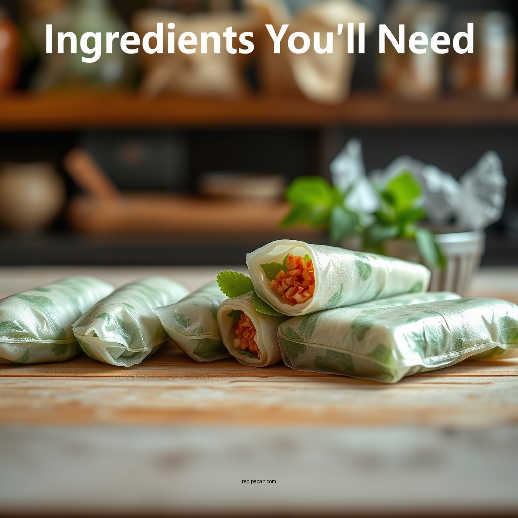 Ingredients You’ll Need - vietnamese spring rolls recipe