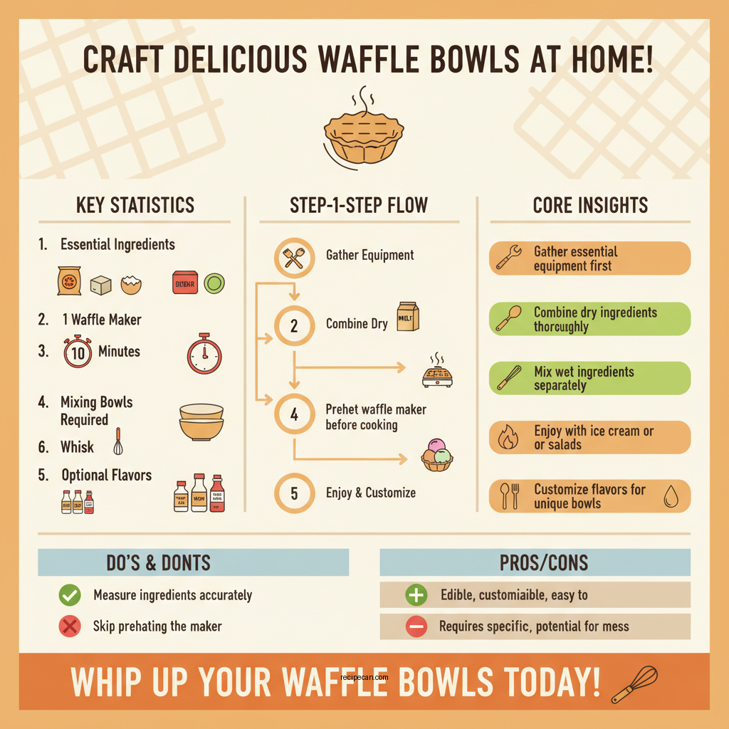 waffle bowl recipe - Data Infographic and Statistics