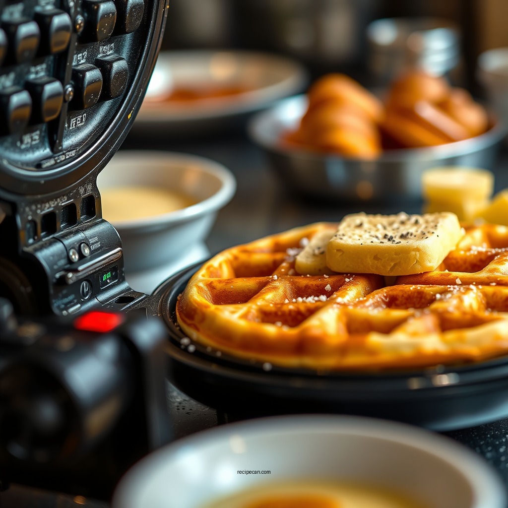 Waffle Iron Preparation - waffle house copycat waffle recipe