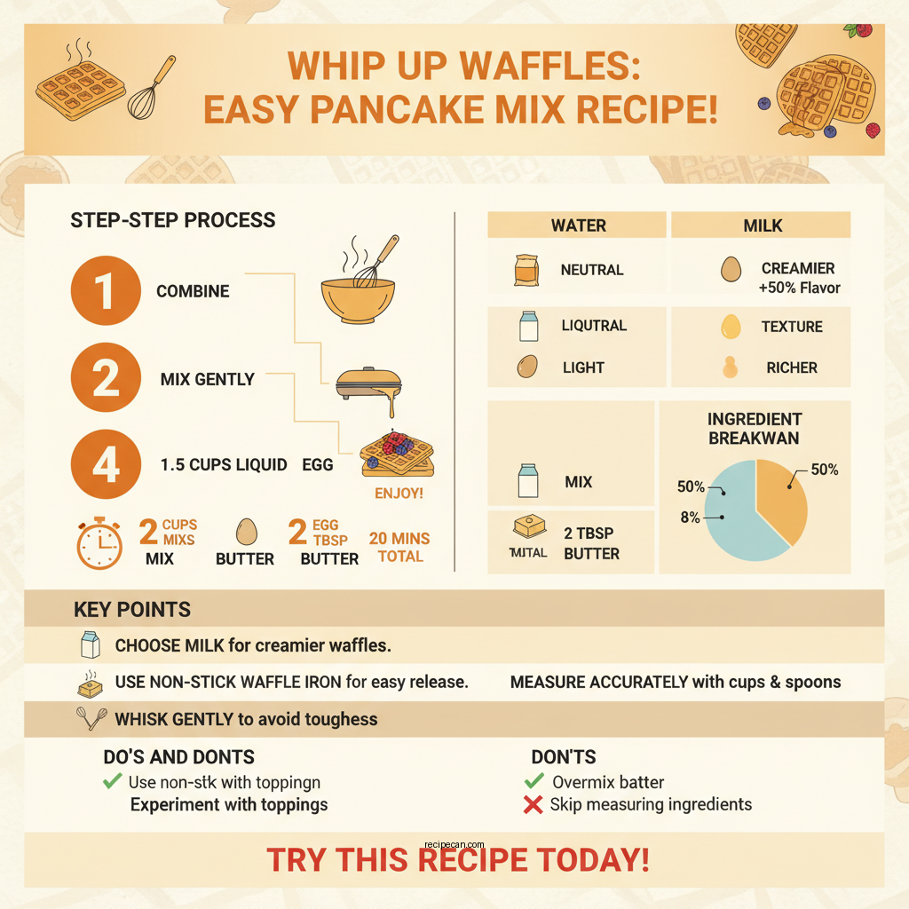 waffle recipe from pancake mix - Data Infographic and Statistics