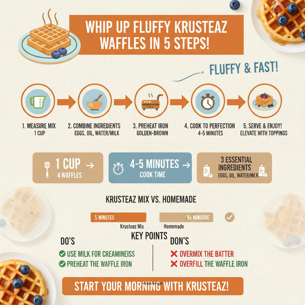 waffle recipe krusteaz - Data Infographic and Statistics