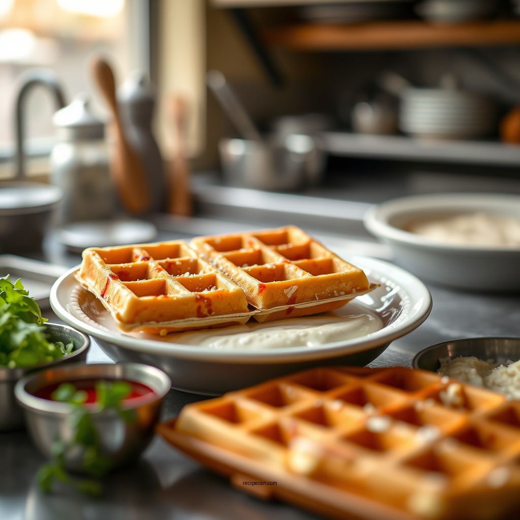 Preparing the Waffle Batter - waffle recipe with self rising flour