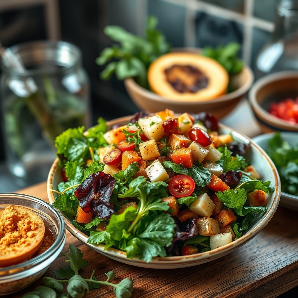 Flavoring the Salad - warabi salad recipe