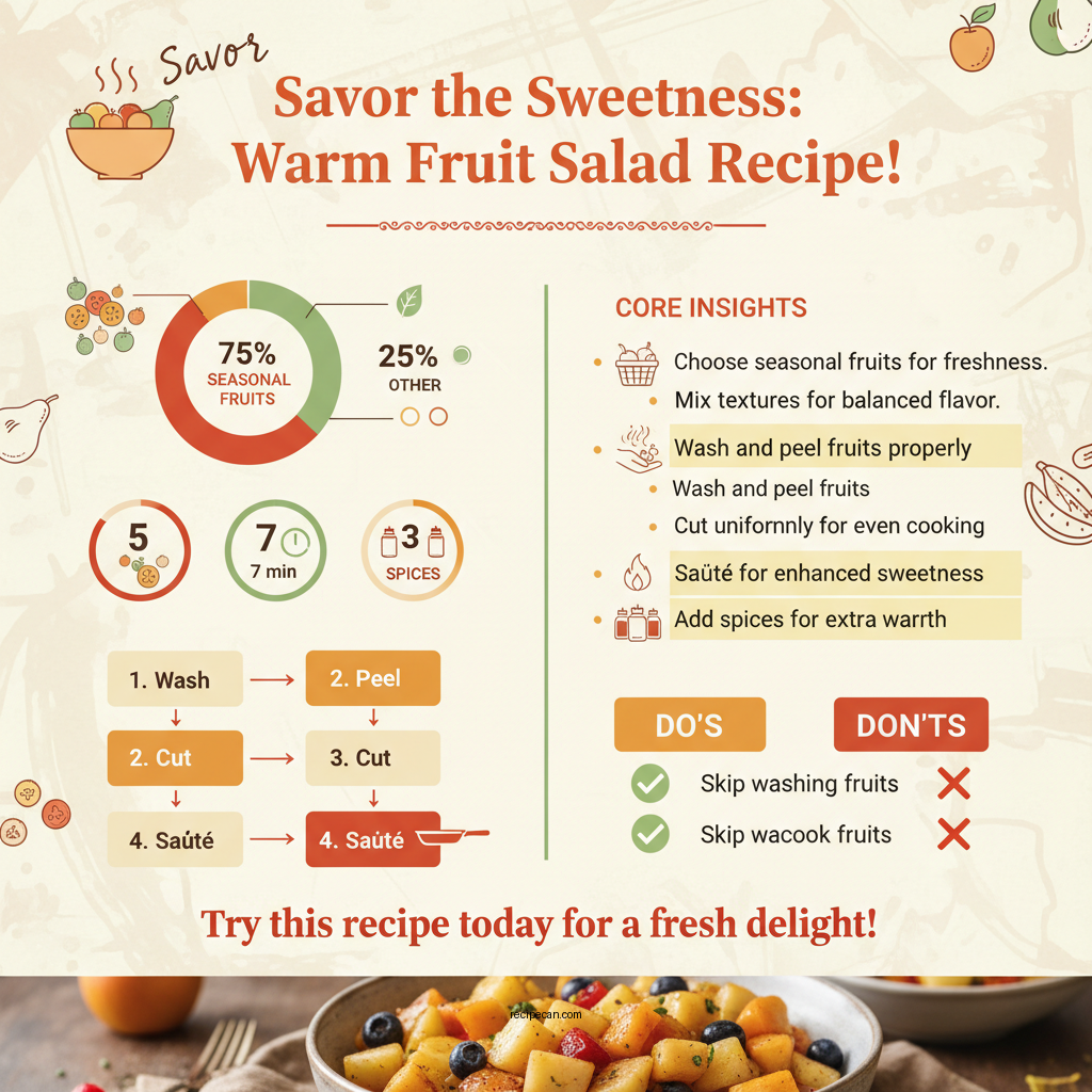 warm fruit salad recipe - Data Infographic and Statistics
