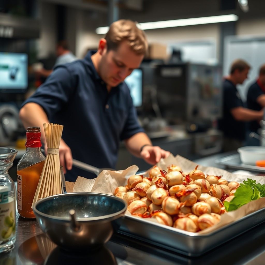 Preparing the Water Chestnuts - water chestnuts wrapped in bacon recipe