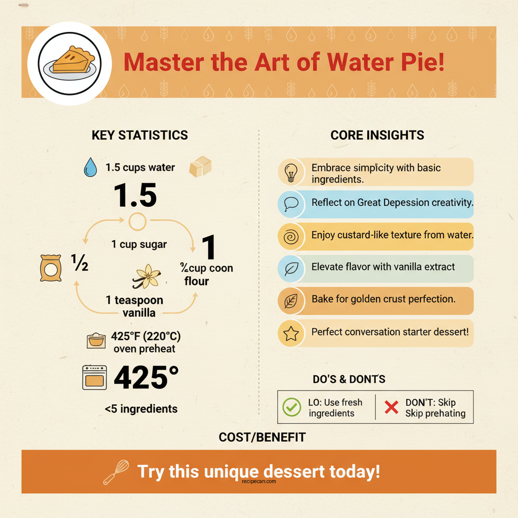 water pie recipe - Data Infographic and Statistics