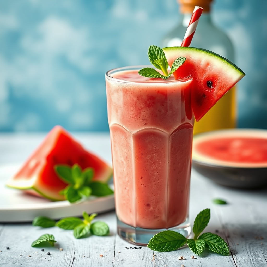 Watermelon Mint Smoothie - watermelon smoothie recipes