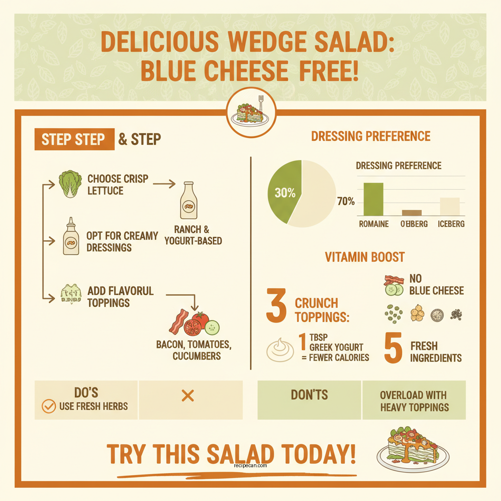 wedge salad recipe without blue cheese - Data Infographic and Statistics