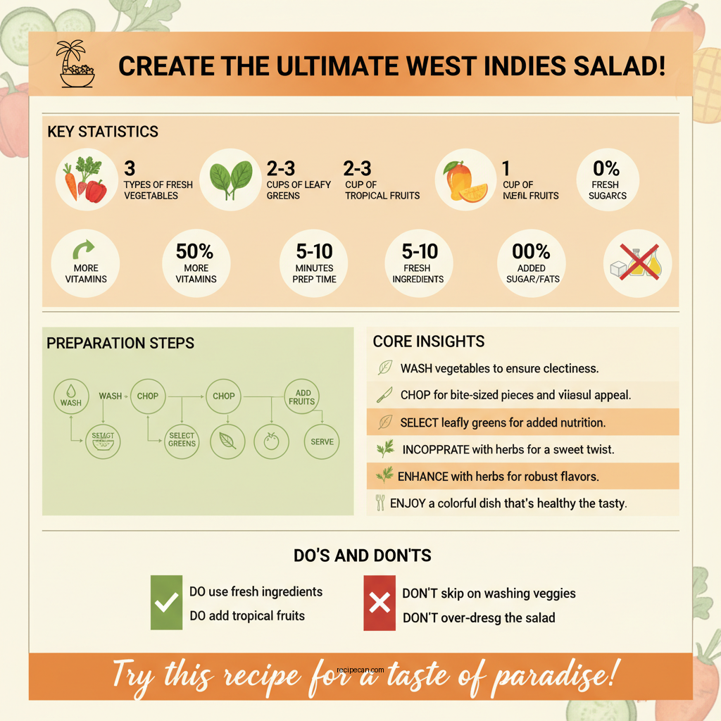 west indies salad recipe - Data Infographic and Statistics
