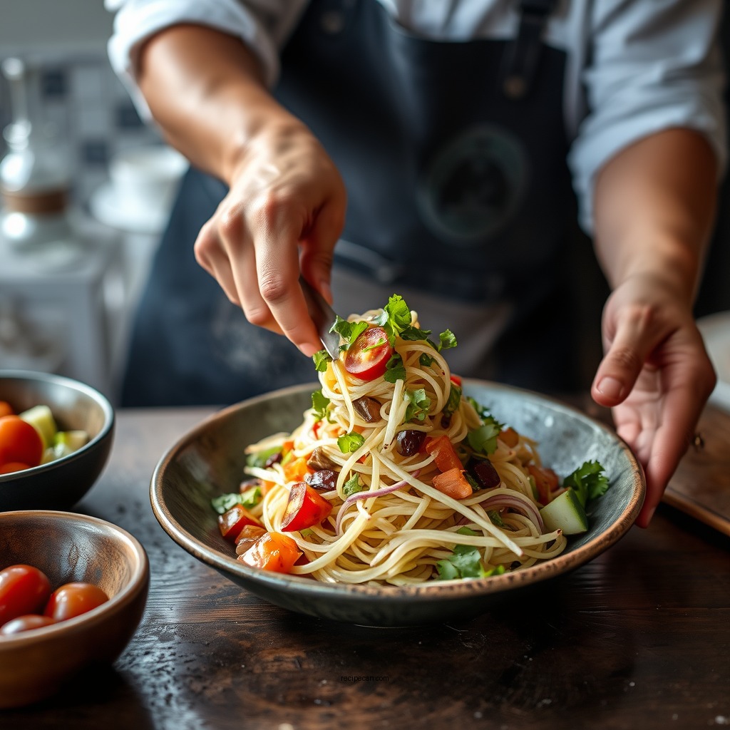 Preparing the Base - west indies salad recipe