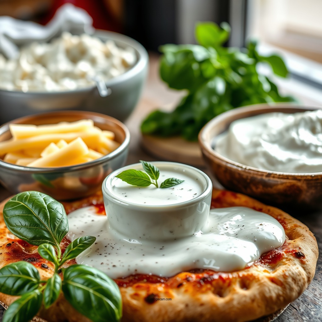 Key Ingredients for White Pizza Sauce - white pizza sauce recipe