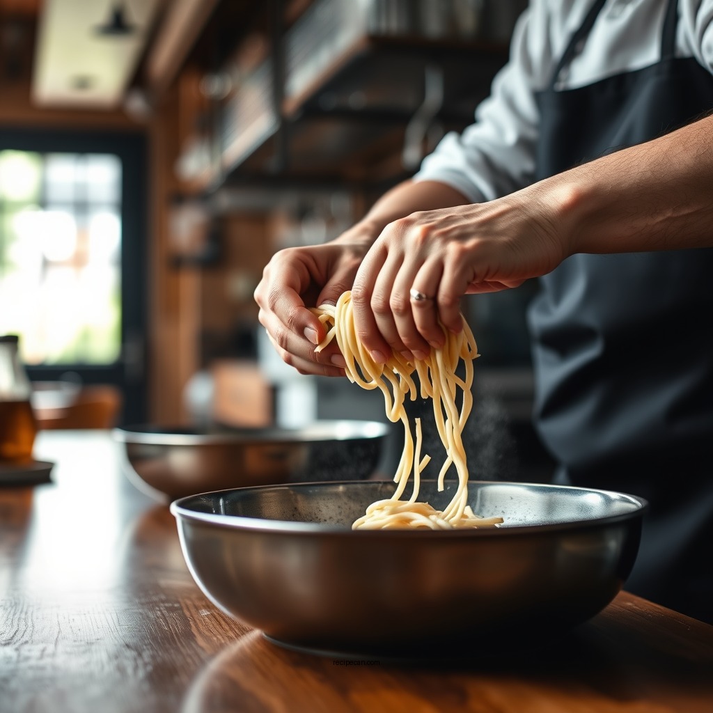 Step-by-Step Preparation - white sauce pasta recipe