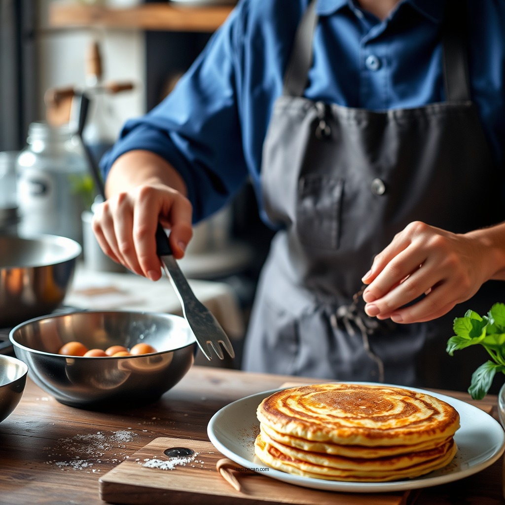Step-by-Step Preparation - whole wheat pancake recipe