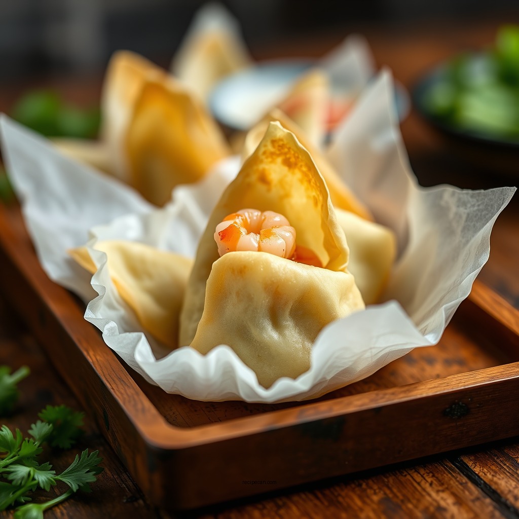 Shrimp and Avocado Wontons - wonton wrap recipes