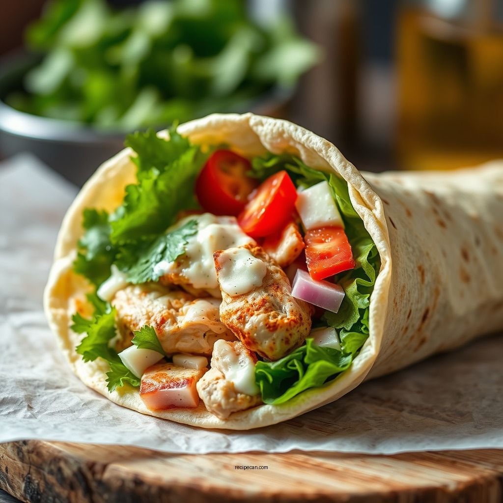 Classic Chicken Caesar Wrap - wrap recipes for dinner