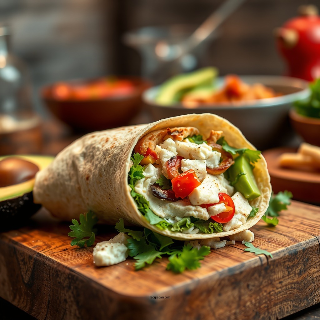 Classic Turkey and Avocado Wrap - wrap recipes for lunch