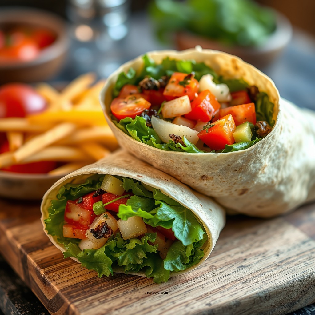 Mediterranean Veggie Wrap - wrap sandwich recipes