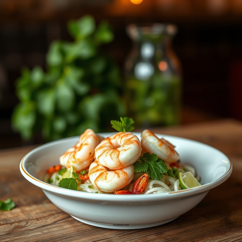 Cooking the Shrimp - zesty lime shrimp and avocado salad recipe