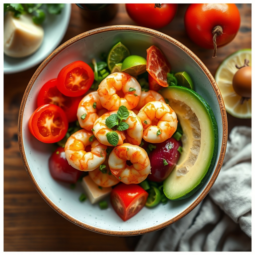 Ingredients You'll Need - zesty lime shrimp and avocado salad recipe