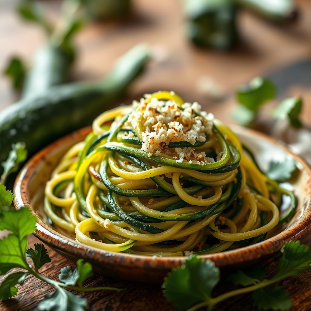 Savory Zucchini Noodles - zucchini and squash recipe