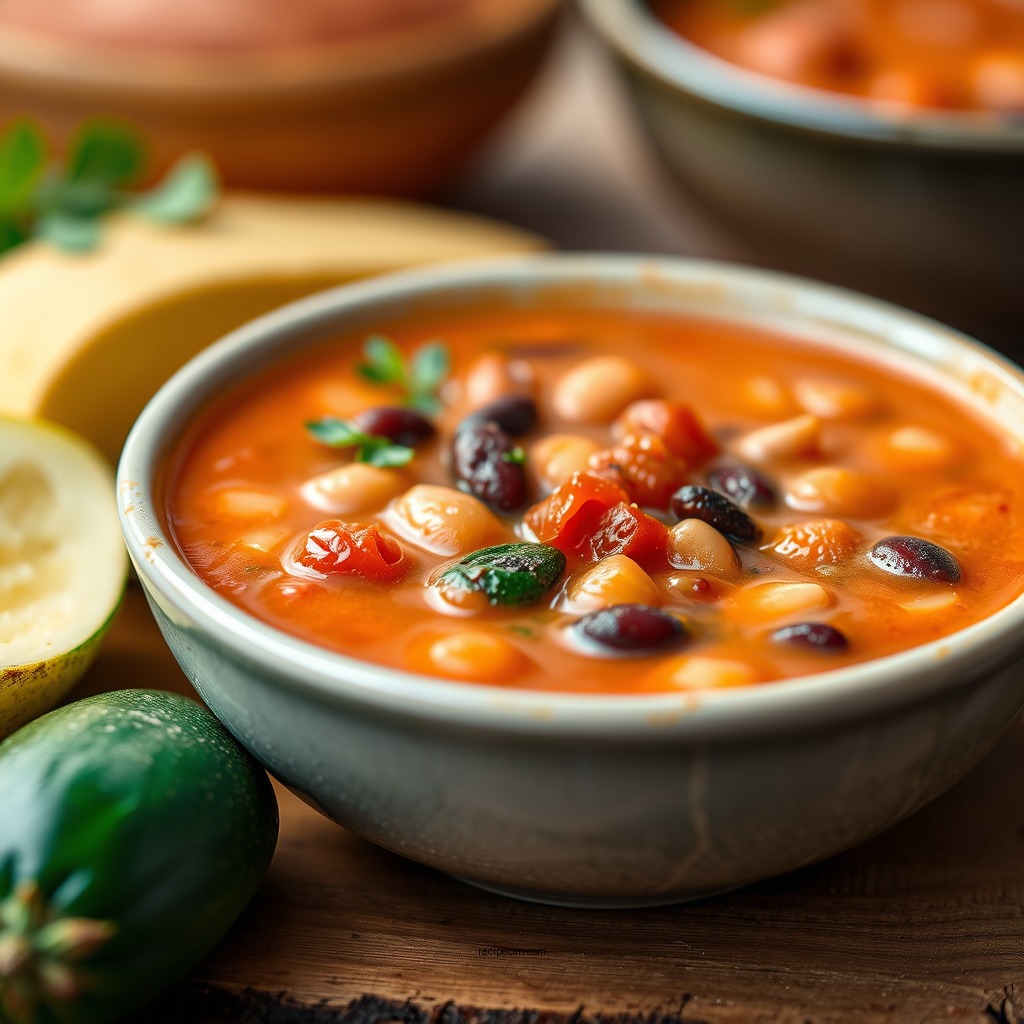 Hearty Zucchini and Tomato Soup with Beans - zucchini and tomato soup recipes