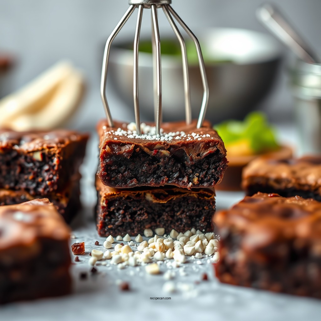 Mixing the Batter - zucchini brownies recipe