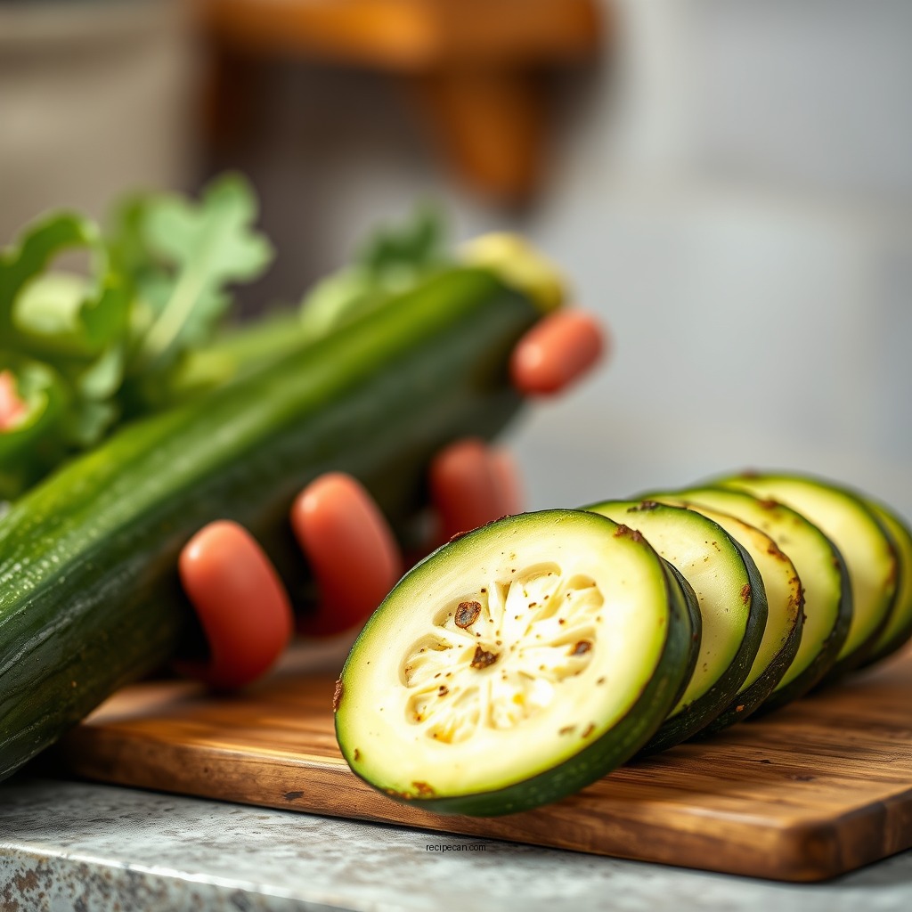 Preparing the Zucchini - zucchini brownies recipe