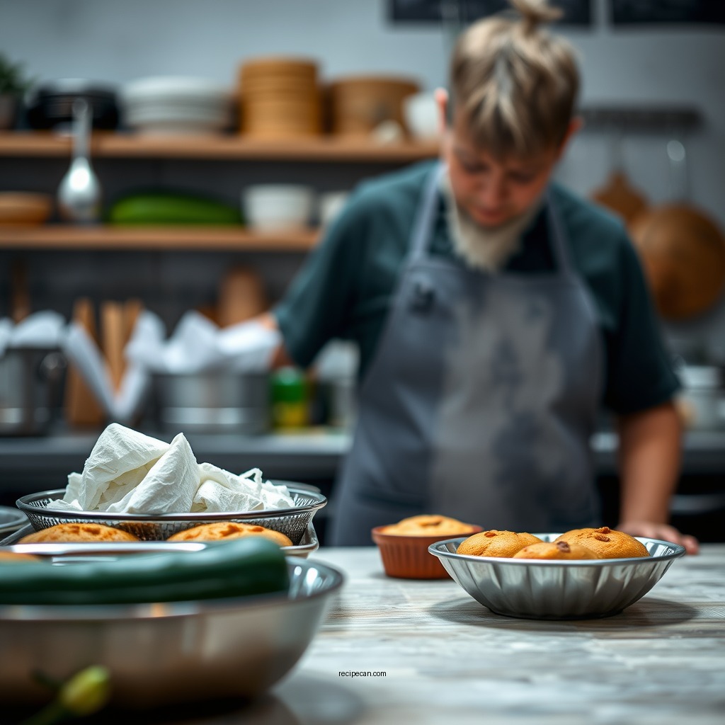 Step-by-Step Preparation - zucchini muffin recipe
