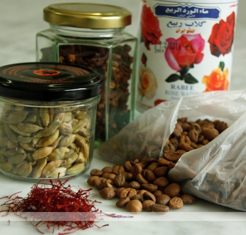 Arabic Coffee Ingredients Spices Utensils Authentic Arabic Coffee Recipe - arabic coffee recipe