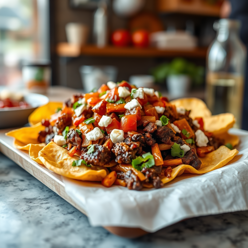 BBQ Beef Nachos - nachos recipes with ground beef