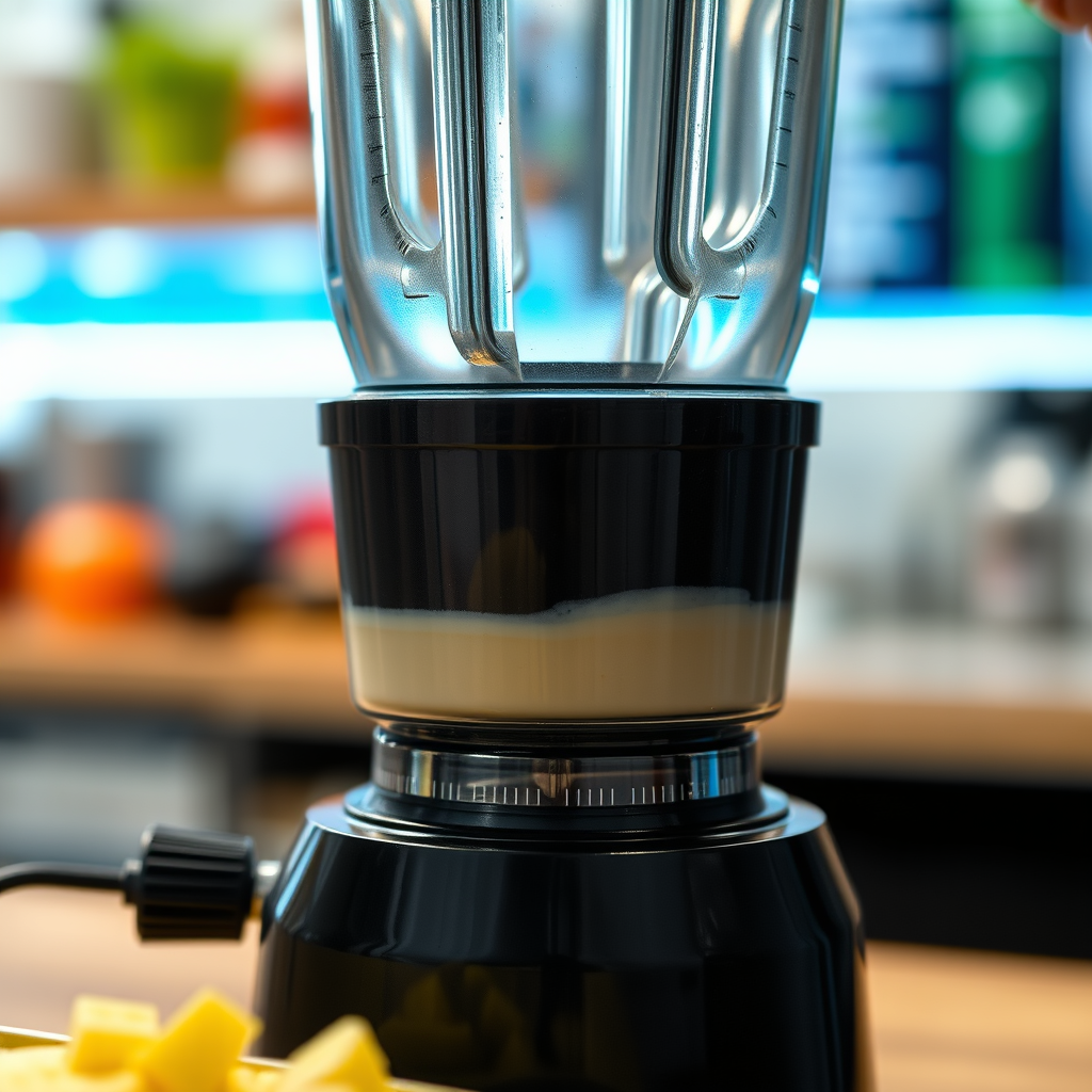 Blending Process - mayonnaise recipe stick blender