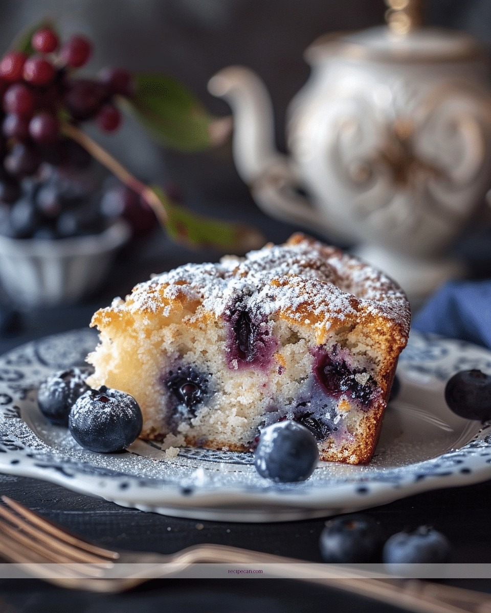 Blueberry Coffee Cake Slice Baking Ingredients Easy Blueberry Coffee Cake - simple blueberry coffee cake recipe