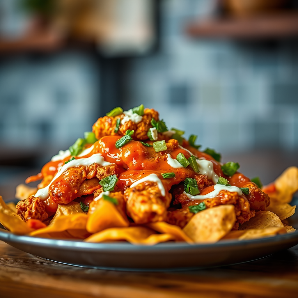 Buffalo Chicken Nachos - chicken nacho recipes